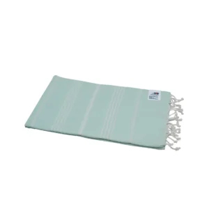 Chusta Hammam do sauny 100x180 cm miętowa/białe paseczki