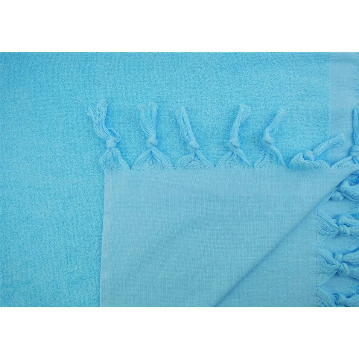 Chusta Hammam do sauny frotte 90x180 cm turkusowa - obrazek 3