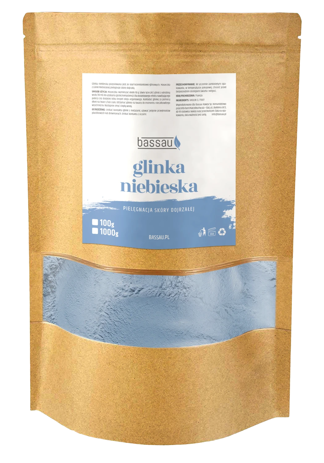 Glinka kosmetyczna niebieska