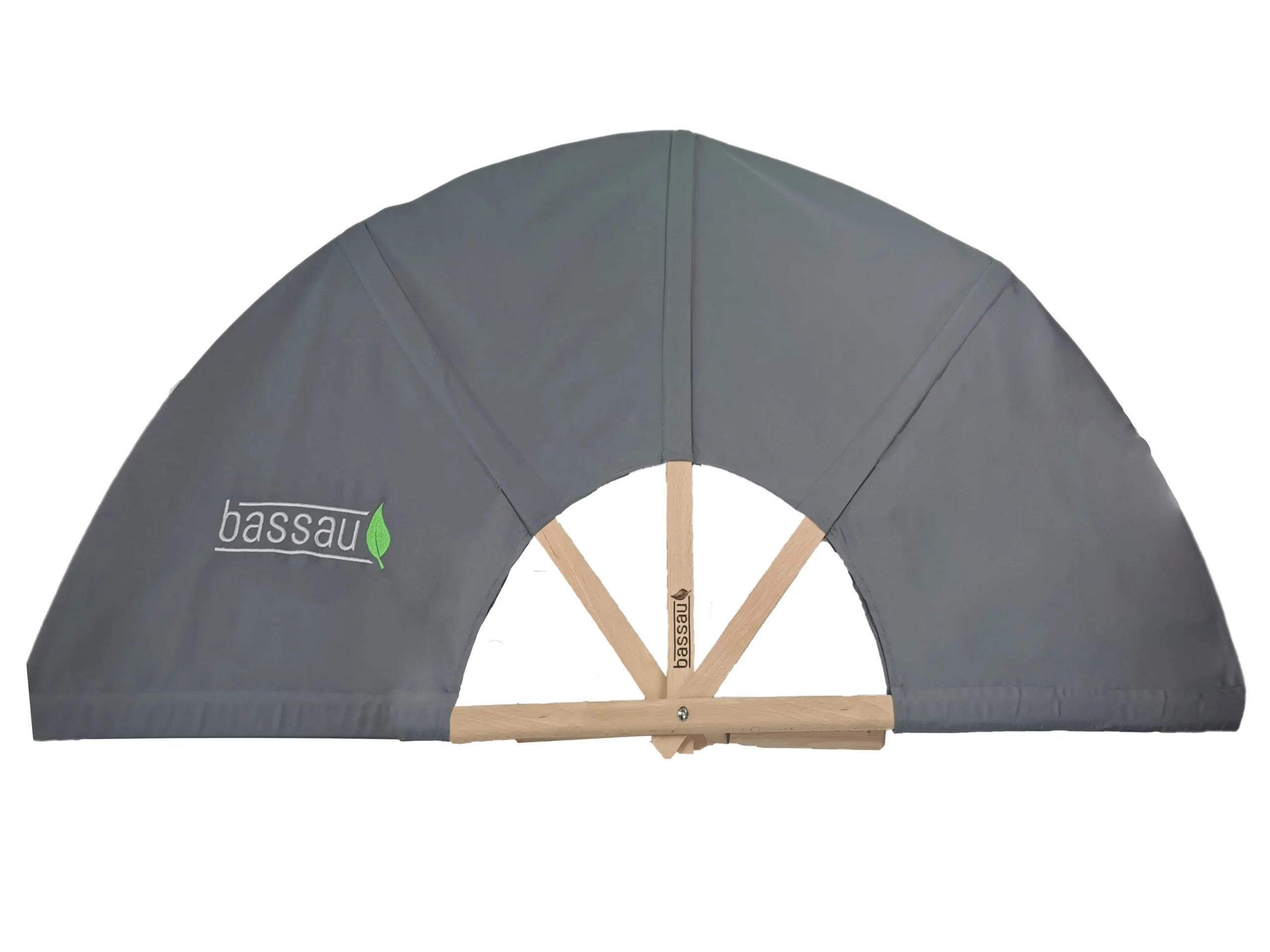 Mały wachlarz z płótna szary z logo