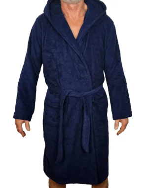 Szlafrok Granatowy bez kaptura