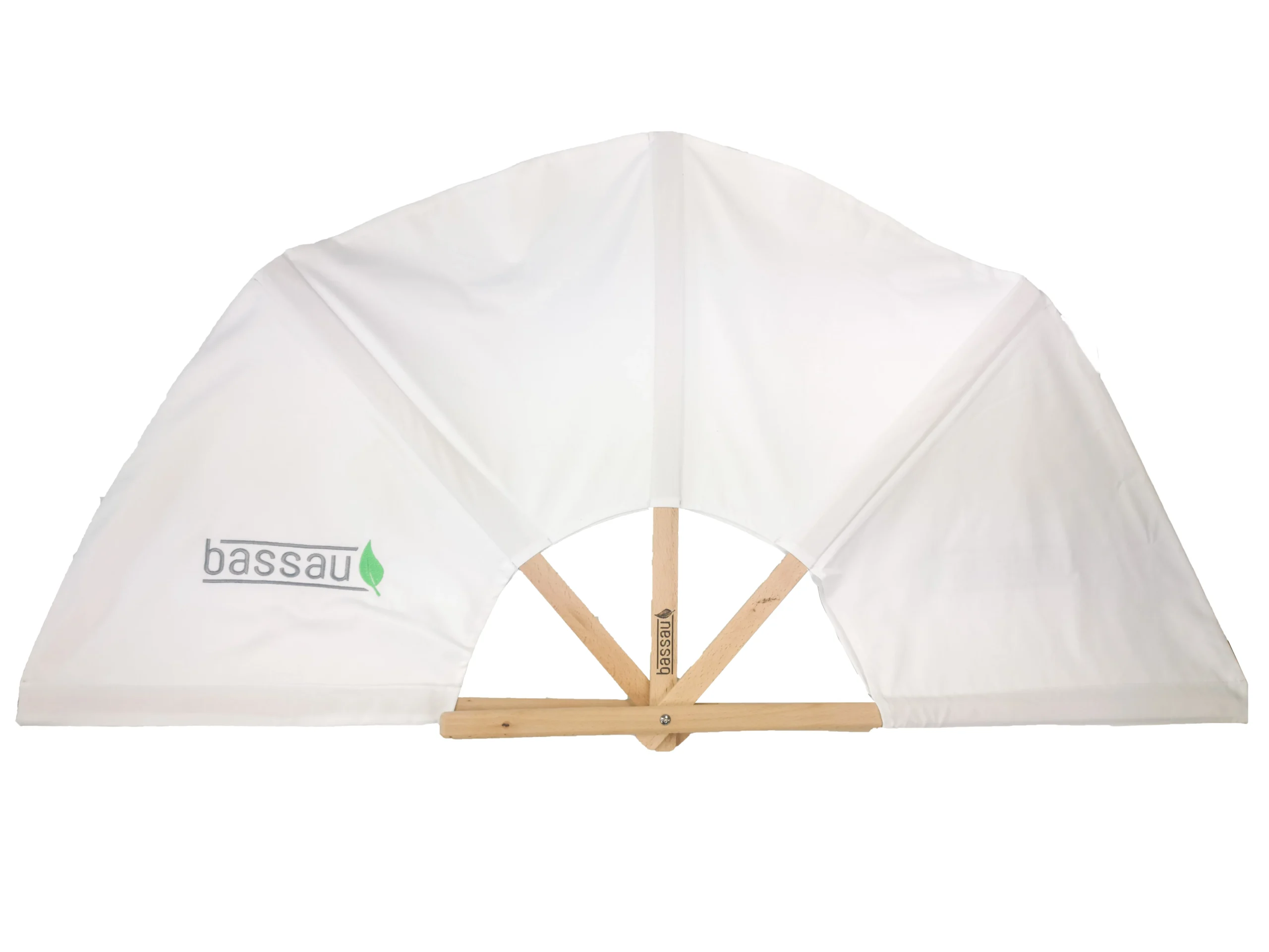 Wachlarz z płótna biały z logo