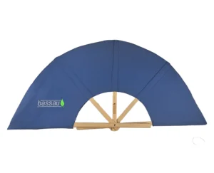 Wachlarz z płótna granatowy z logo